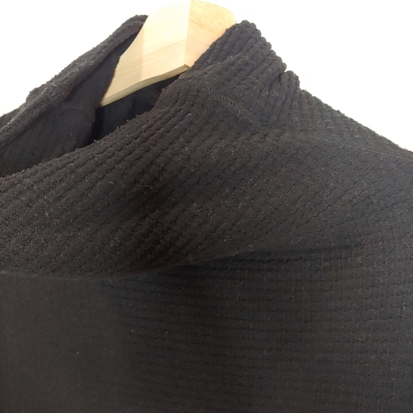 We the Free People Kitty Thermal Mock Cowl Neck Tunic Pullover Black Small S - Picture 6 of 12